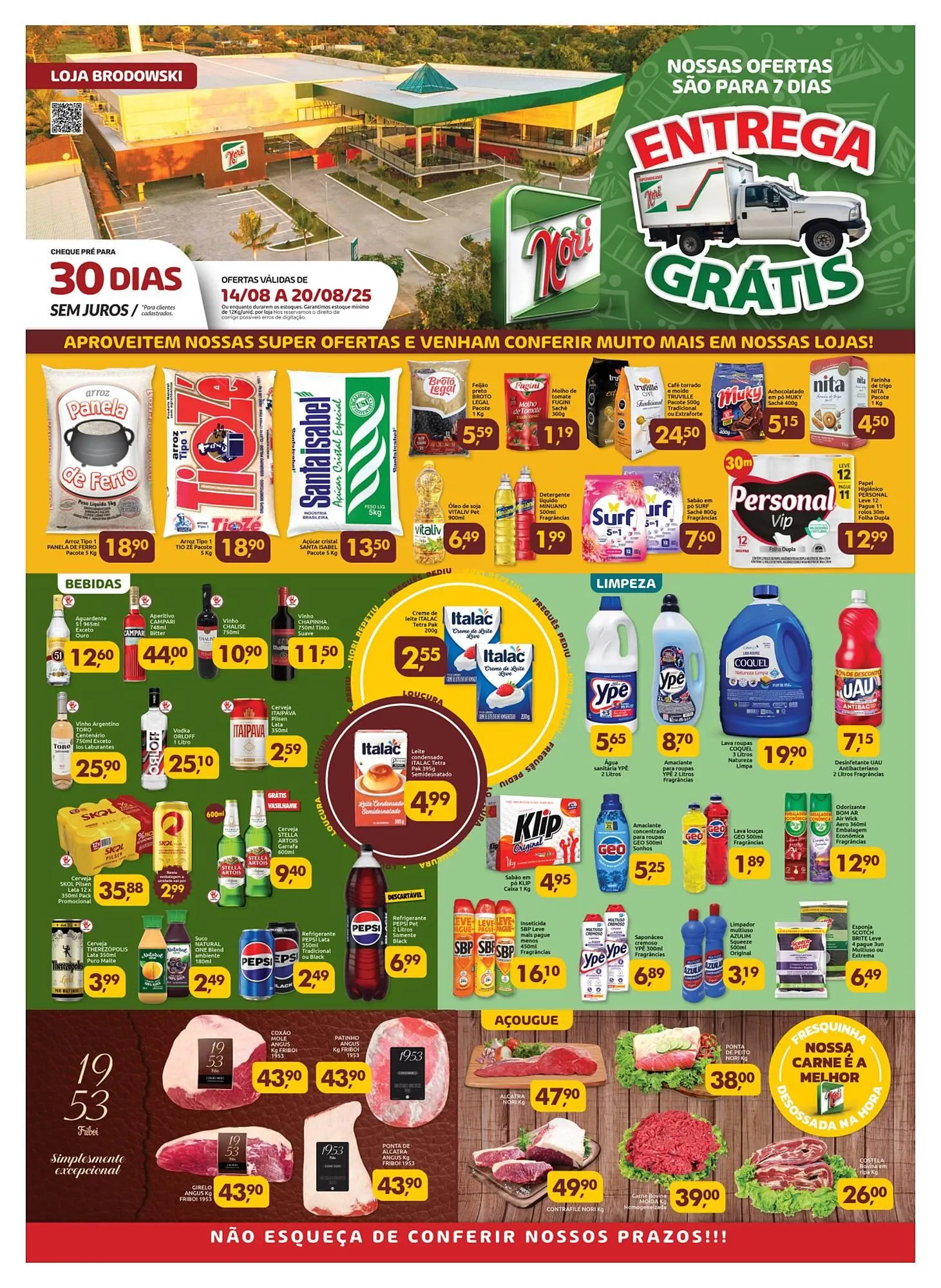 Encarte de Catálogo Supermercados Nori 14 de agosto até 21 de agosto 2025 - Pagina 1