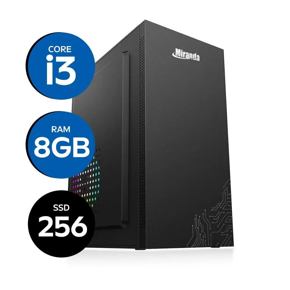 Computador Miranda Core i3-4160, 8GB, SSD 256GB, Linux, LOGIN