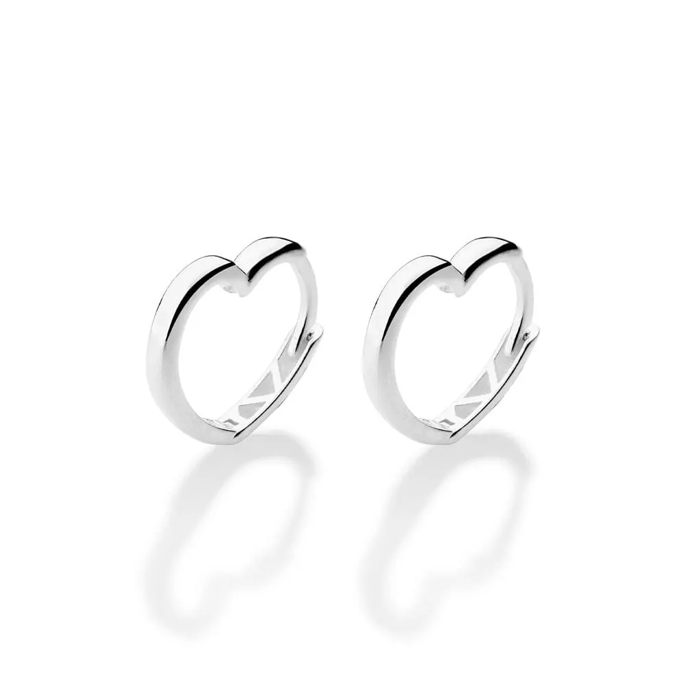 BRINCO ARGOLA CORAÇÃO DE PRATA MACIÇA 925 - TAM.ÚNICO 8202590000