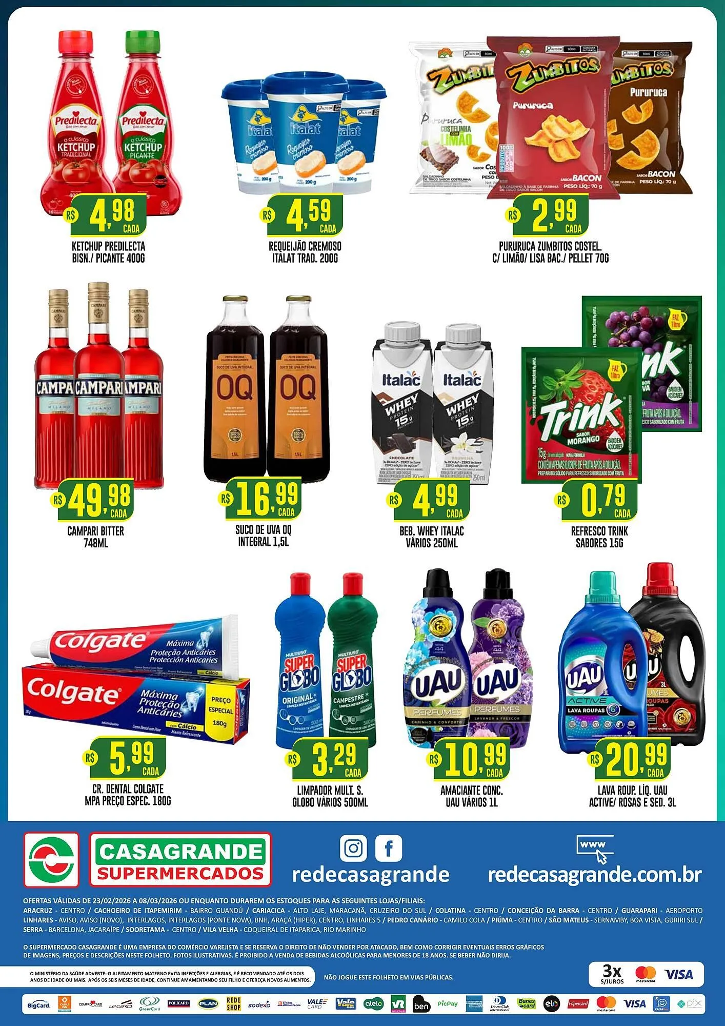 Encarte de Catálogo Casagrande Supermercados 23 de fevereiro até 8 de março 2026 - Pagina 2