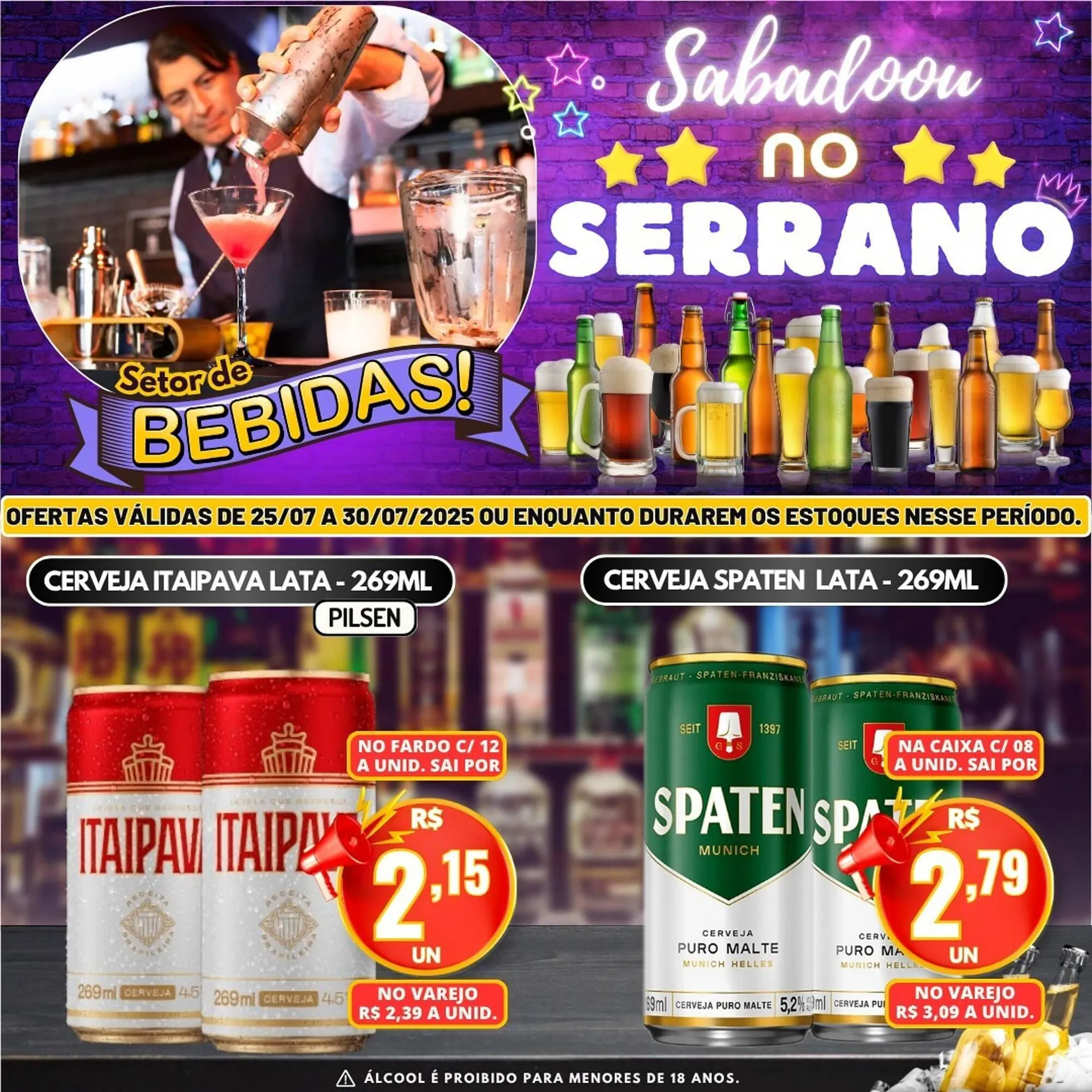 Encarte de Catálogo Serrano Supermercado 27 de julho até 30 de julho 2025 - Pagina 1