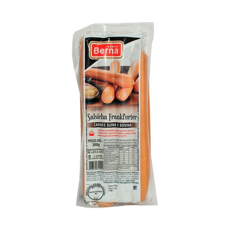 Salsicha Frankfurter Berna 300 G
