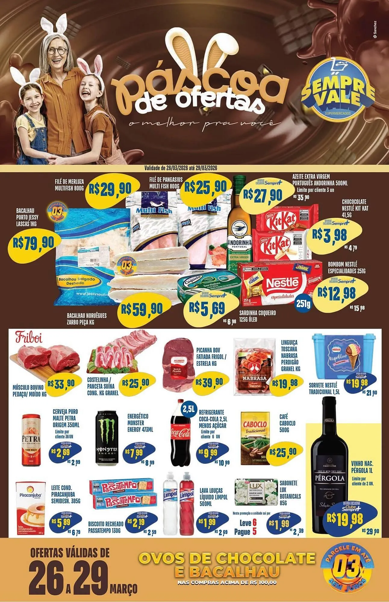 Encarte de Catálogo Sempre Vale Supermercados 26 de março até 29 de março 2026 - Pagina 1