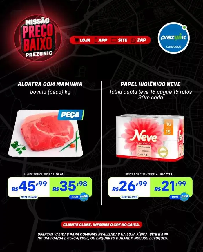Encarte de Encarte Prezunic 4 de abril até 5 de abril 2025 - Pagina 1