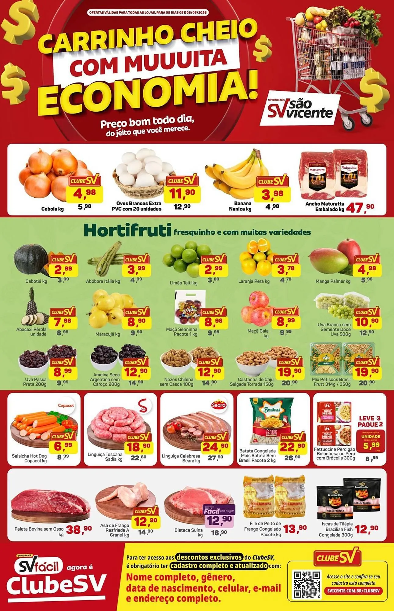 Encarte de Catálogo Supermercados São Vicente 5 de maio até 6 de maio 2026 - Pagina 1