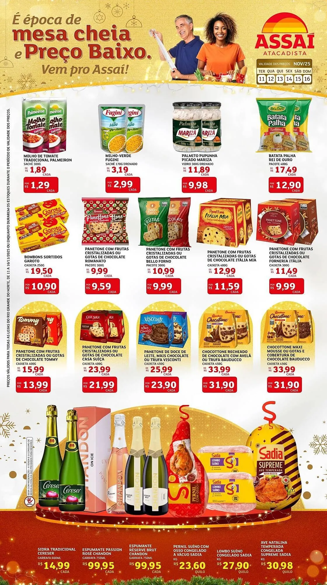 Encarte de Encarte Assaí Atacadista 11 de novembro até 16 de novembro 2025 - Pagina 1