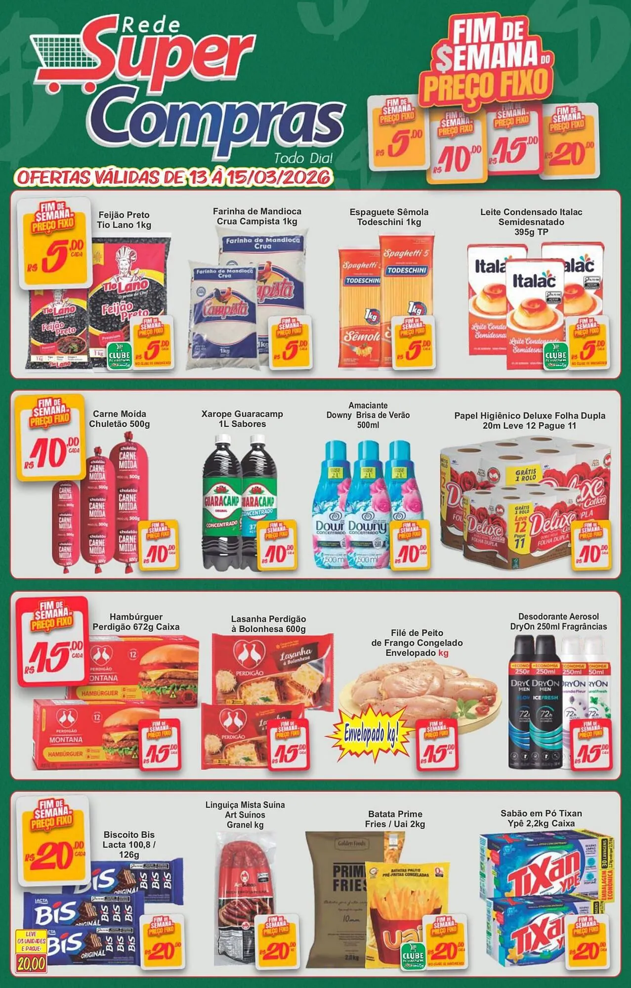 Encarte de Encarte Rede Super Compras 13 de março até 15 de março 2026 - Pagina 1