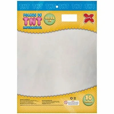 TNT 150g impermeável, 40cm x48cm, Branco, 5825, Make+ - PT 10 UN