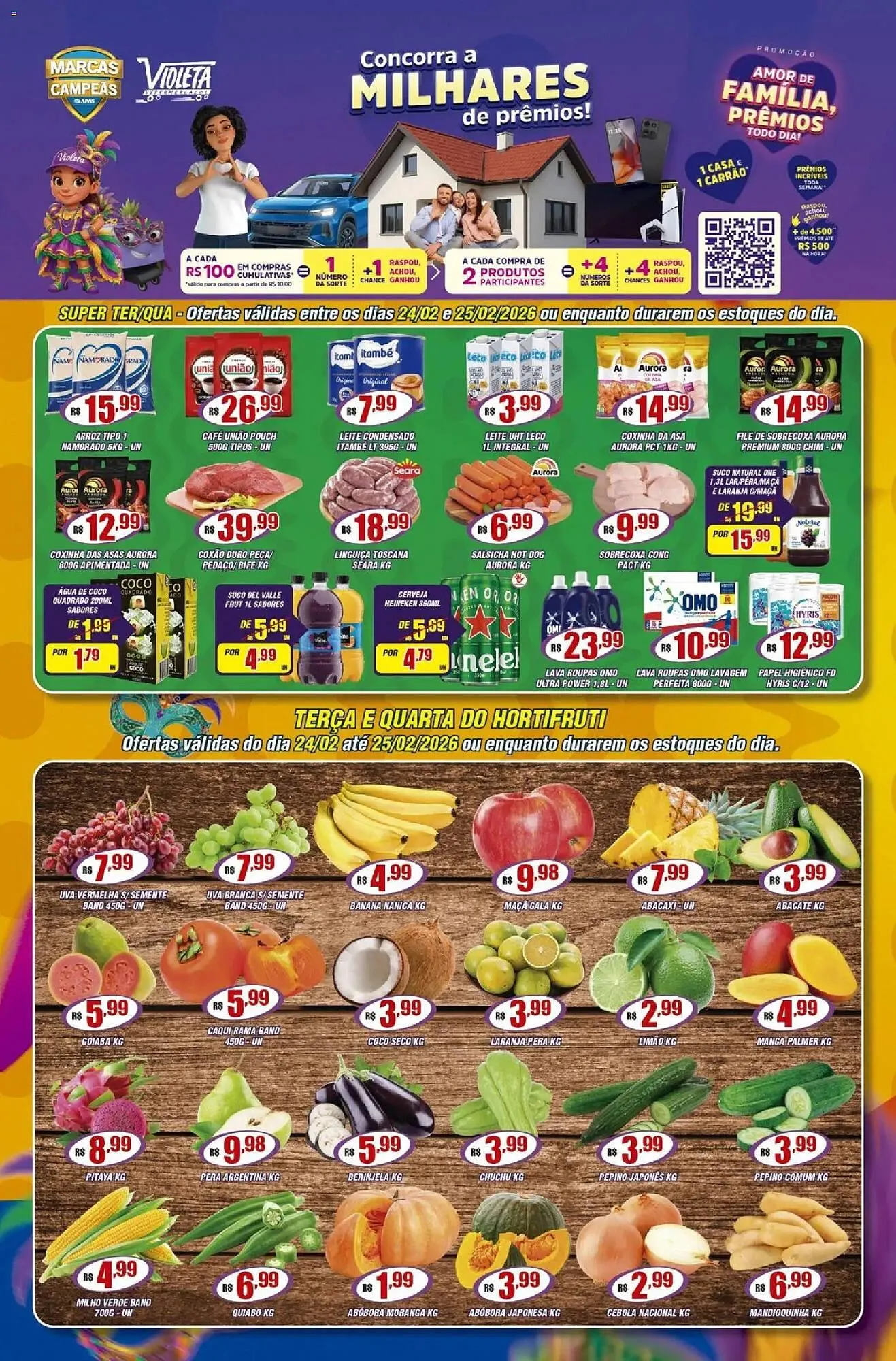 Encarte de Catálogo Violeta Supermercados 23 de fevereiro até 27 de fevereiro 2026 - Pagina 1