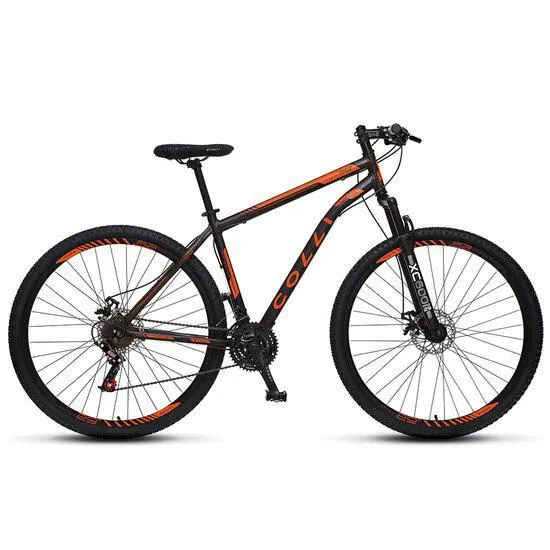 Bicicleta Colli Athena, Aro 29 Aero, Freio a Disco, Quadro 19, Laranja