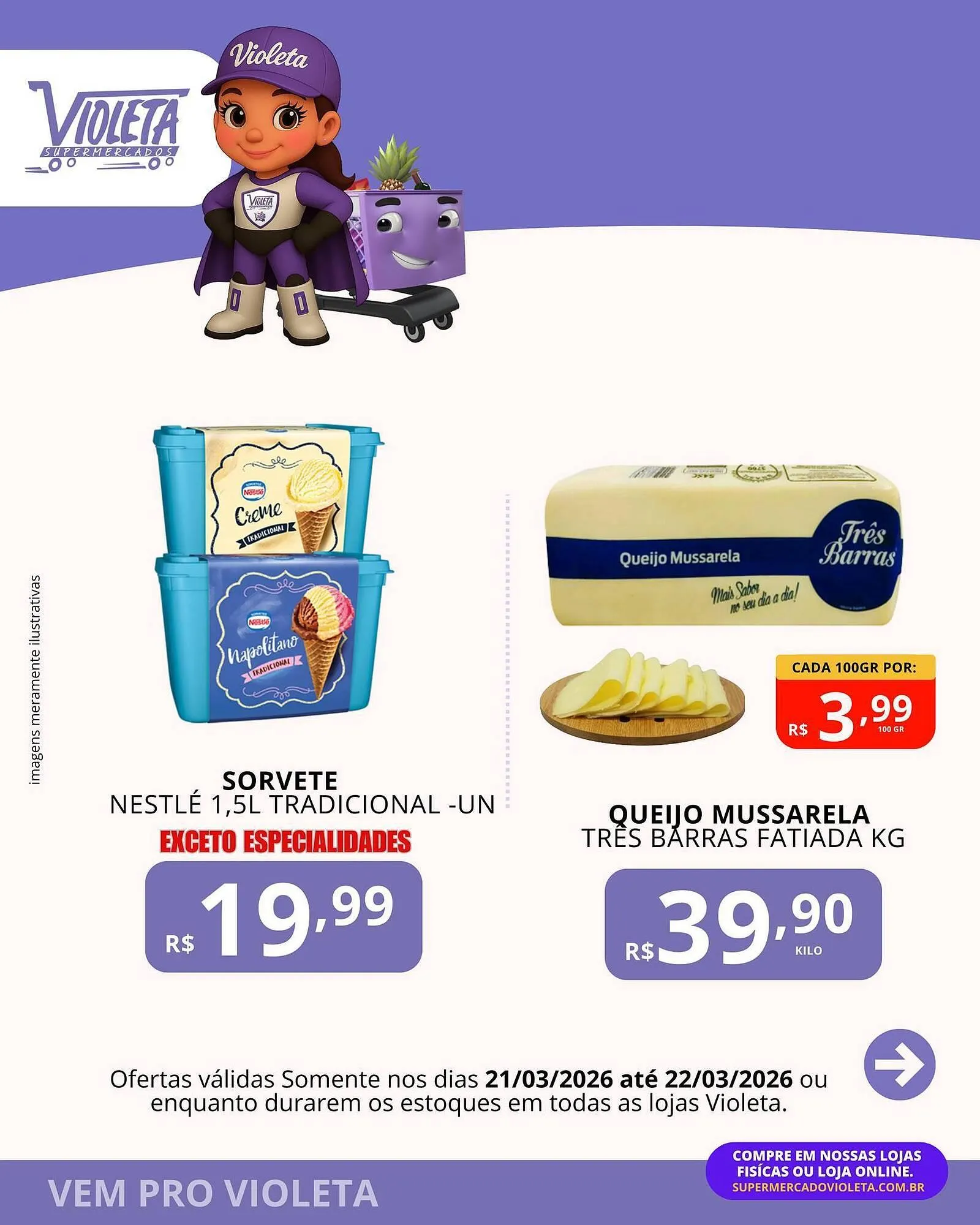 Encarte de Catálogo Violeta Supermercados 21 de março até 22 de março 2026 - Pagina 2