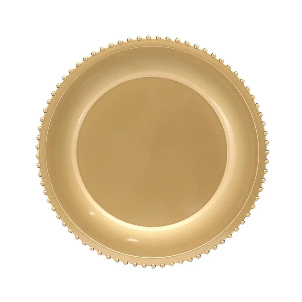 Sousplat em Plástico Yangzi Decor Dourado 33cm