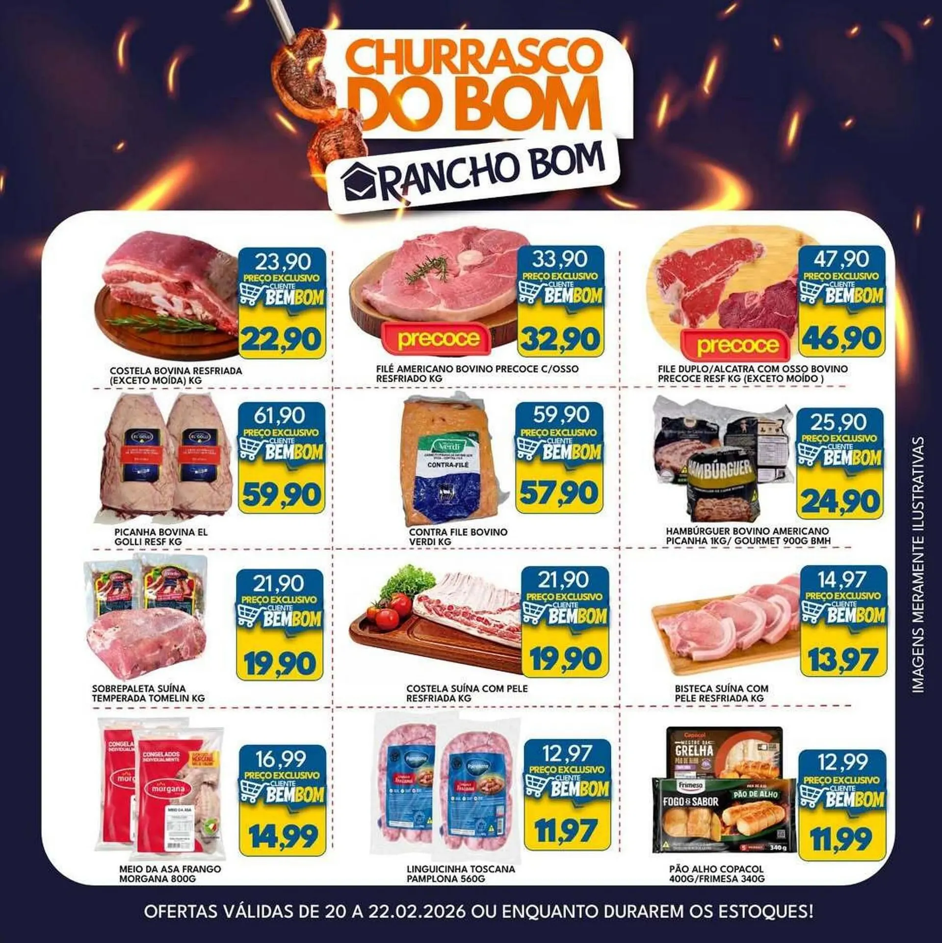 Encarte de Catálogo Rancho Bom Supermercados 20 de fevereiro até 22 de fevereiro 2026 - Pagina 1