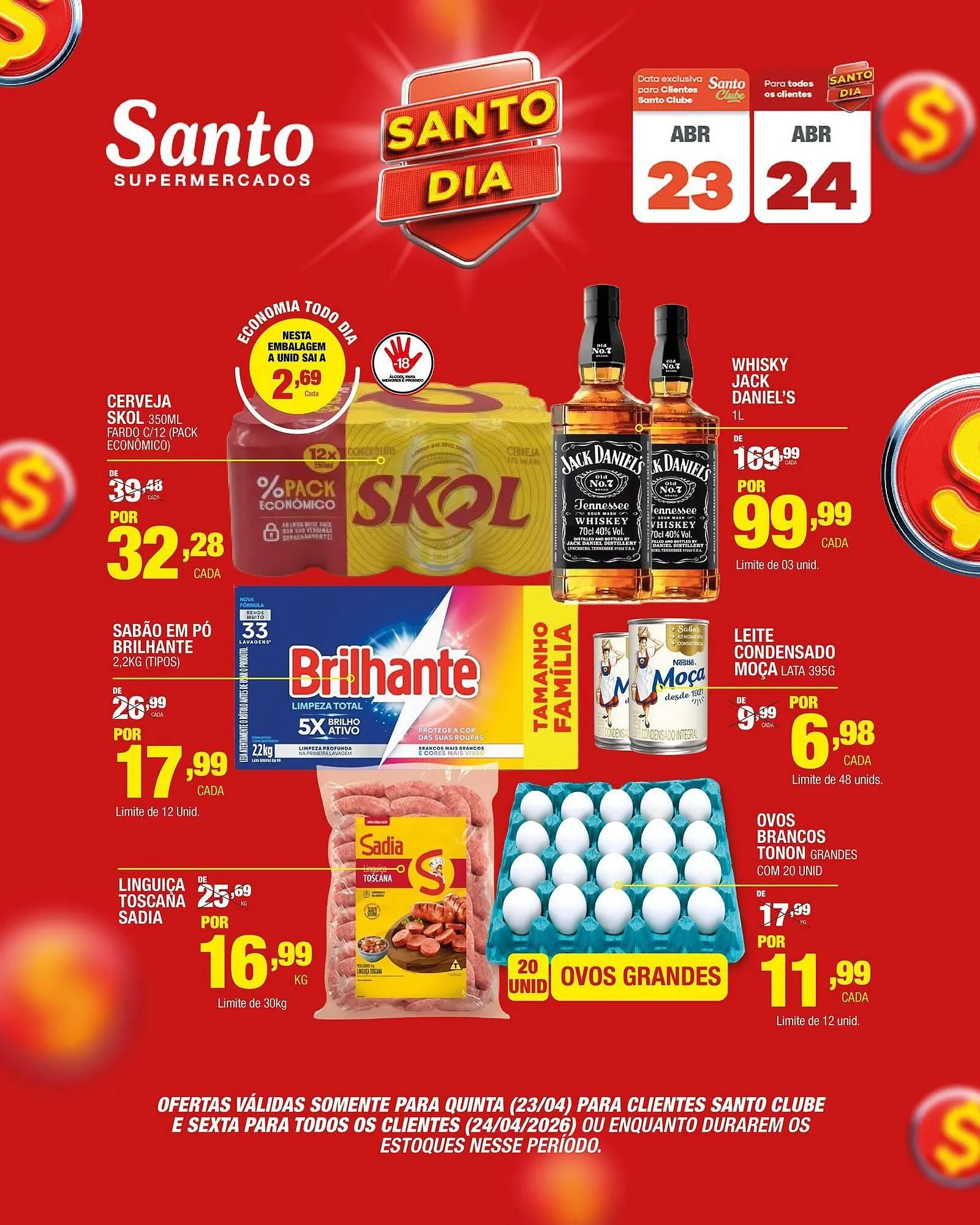 Encarte de Catálogo Santo Supermercados 23 de abril até 24 de abril 2026 - Pagina 2
