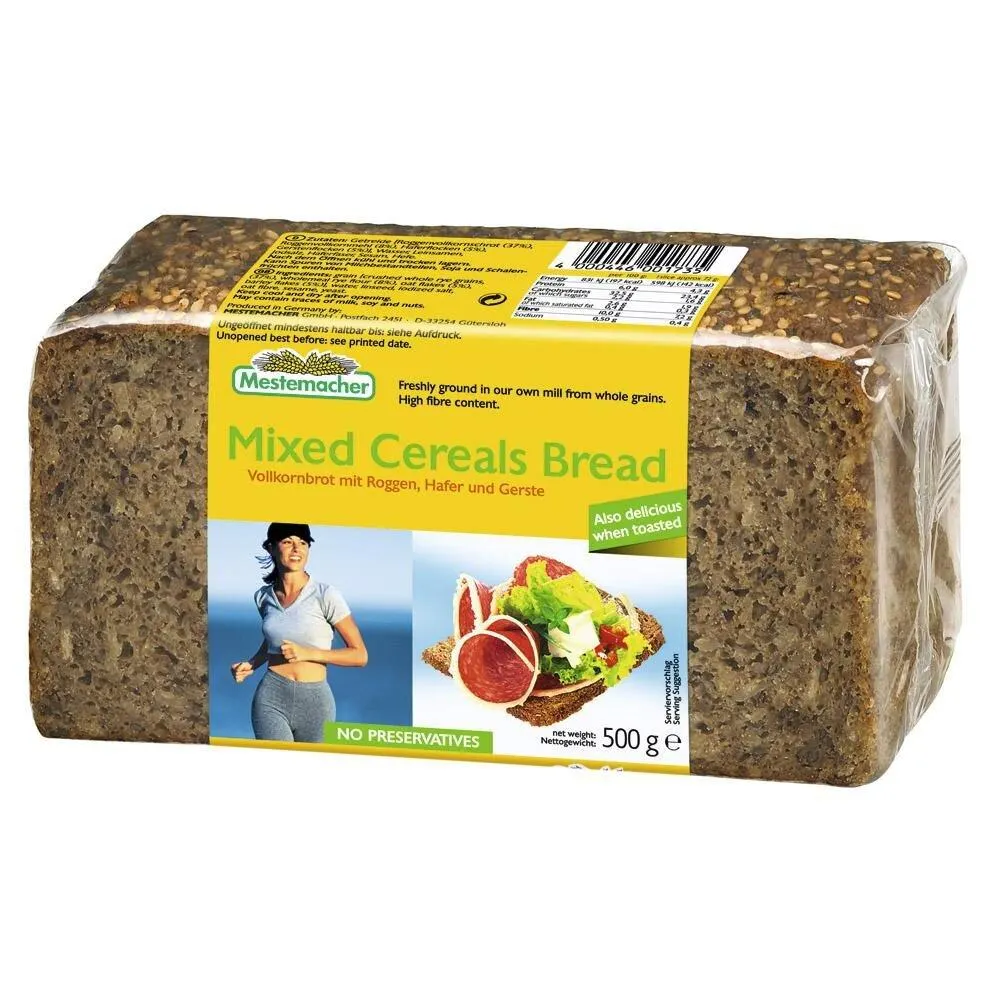 Pão De Centeio Integral Mestemacher Com Cereais 500g