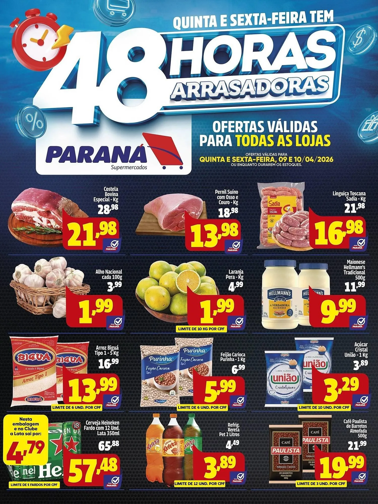 Encarte de Folheto Supermercado Paraná 9 de abril até 10 de abril 2026 - Pagina 1