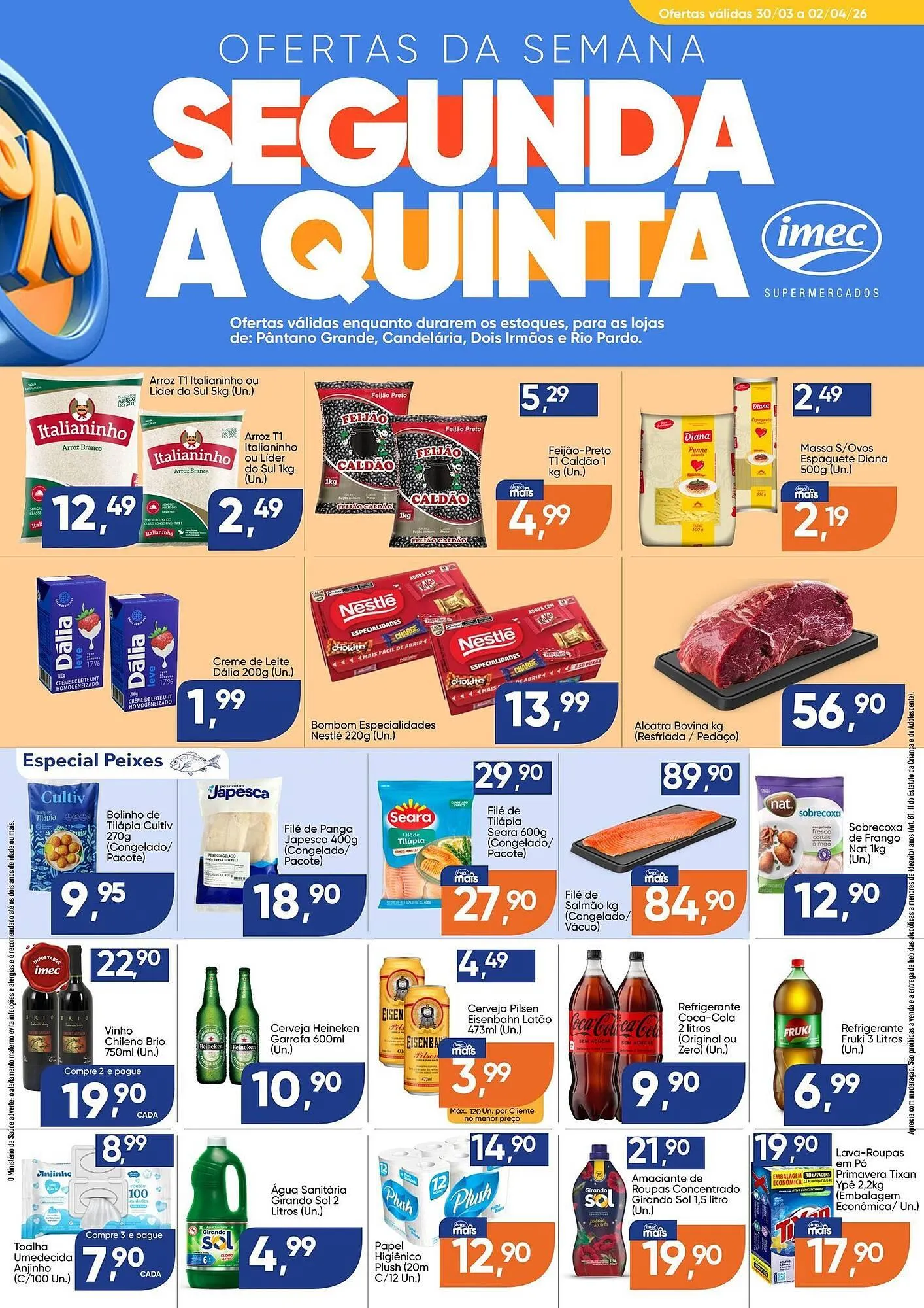 Encarte de Catálogo Imec Supermercados 30 de março até 2 de abril 2026 - Pagina 1