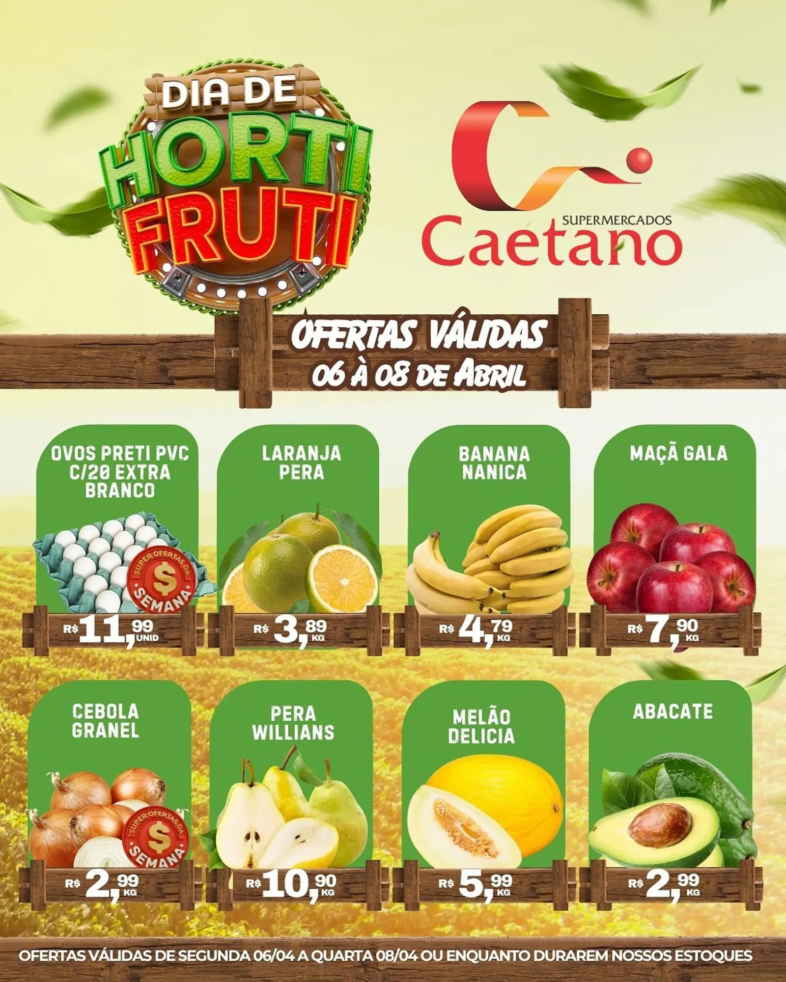 Encarte de Catálogo Supermercados Caetano 6 de abril até 8 de abril 2026 - Pagina 1
