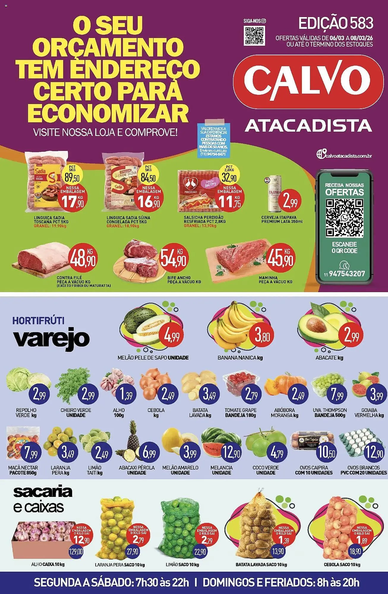 Encarte de Folheto Calvo Atacadista 6 de março até 8 de março 2026 - Pagina 1