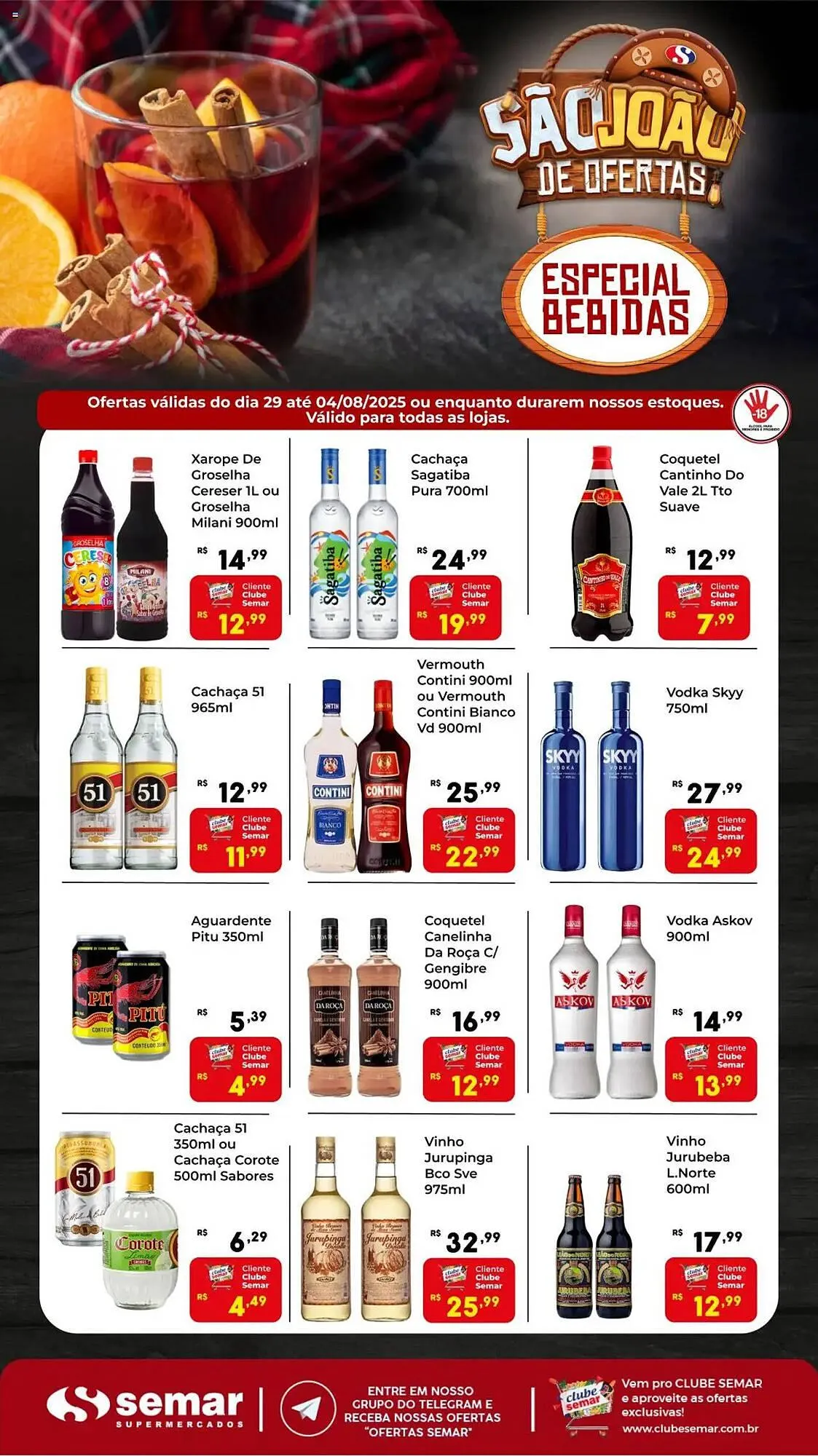 Encarte de Catálogo Semar Supermercado 29 de julho até 4 de agosto 2025 - Pagina 1