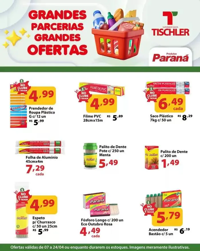 Encarte de Encarte Supermercados Tischler 7 de abril até 24 de abril 2025 - Pagina 1
