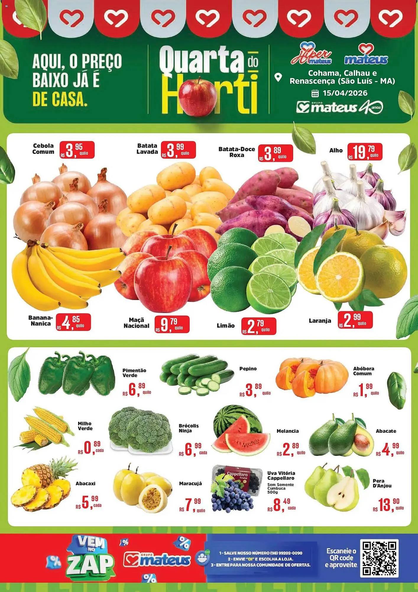 Encarte de Catálogo Supermercados Mateus 15 de abril até 15 de abril 2026 - Pagina 1