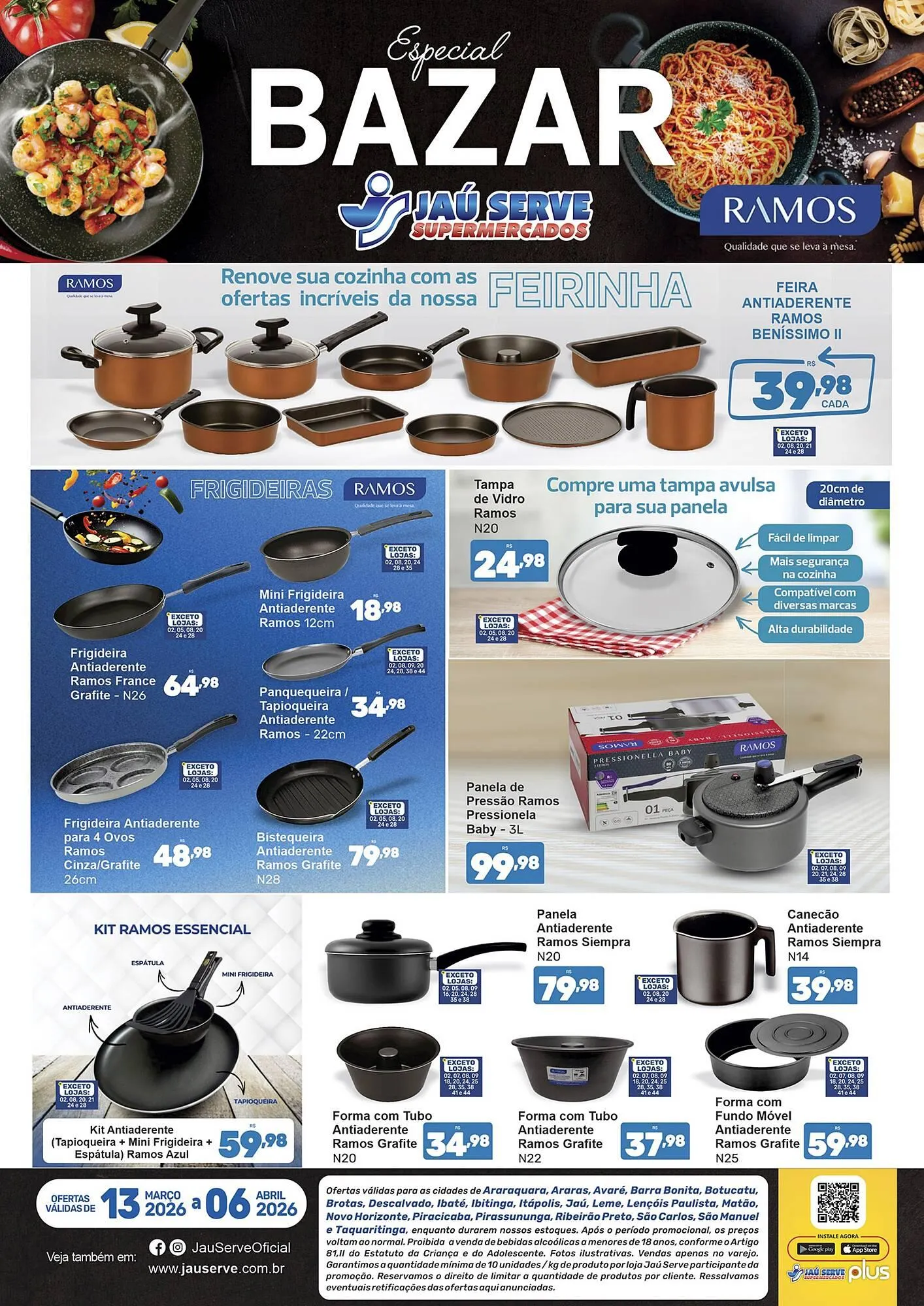 Encarte de Catálogo Supermercados Jau Serve 19 de março até 6 de abril 2026 - Pagina 1