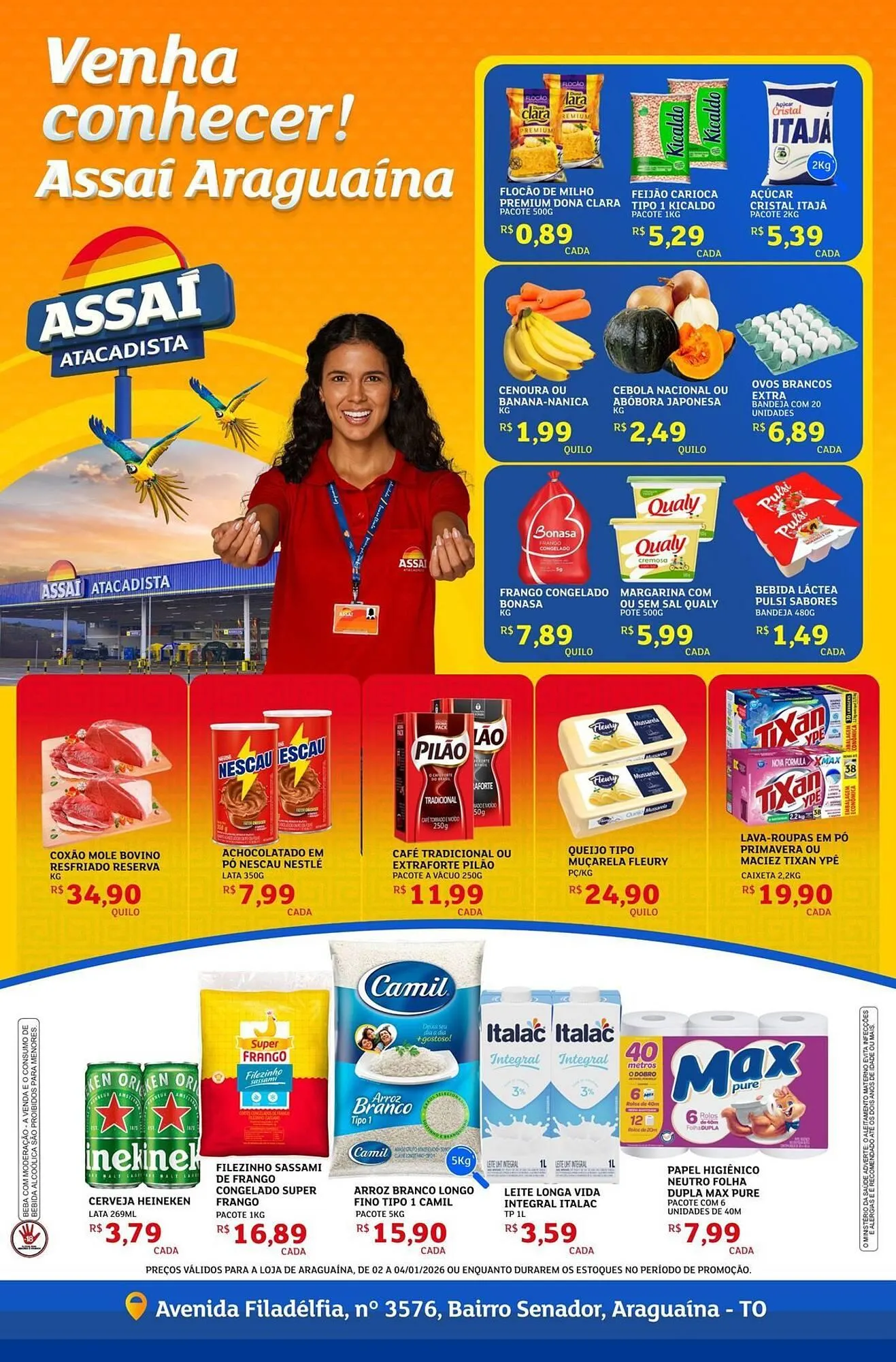 Encarte de Encarte Assaí Atacadista 2 de janeiro até 4 de janeiro 2026 - Pagina 1