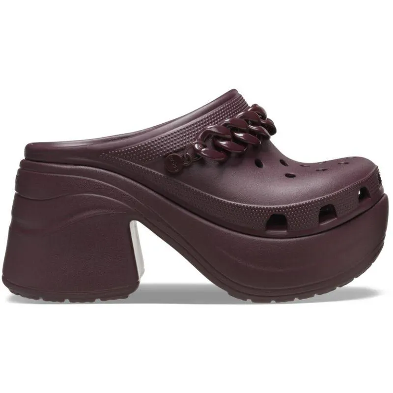 Sandália Crocs Siren Chain Clog DARK CHERRY