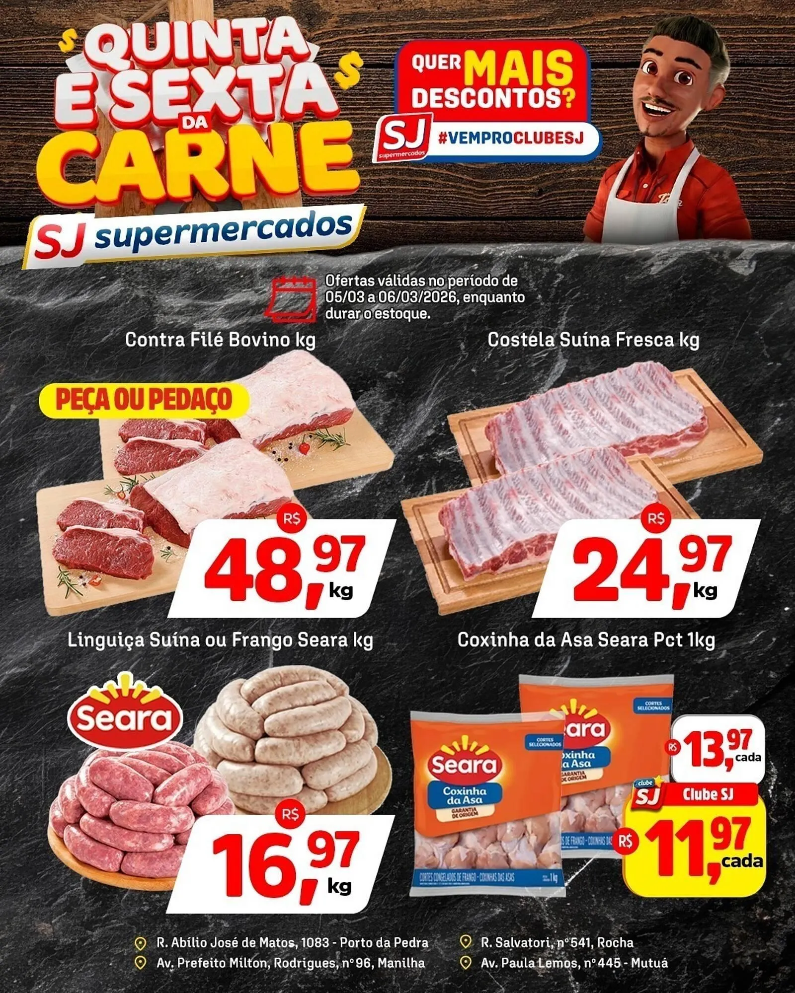 Encarte de Encarte Sj Supermercados 5 de março até 6 de março 2026 - Pagina 1