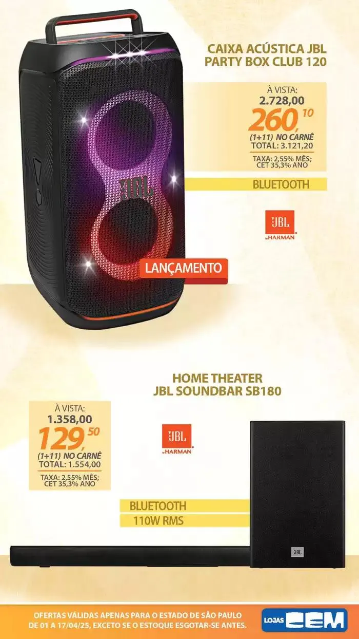 Encarte de Encarte Lojas Cem 3 de abril até 17 de abril 2025 - Pagina 53