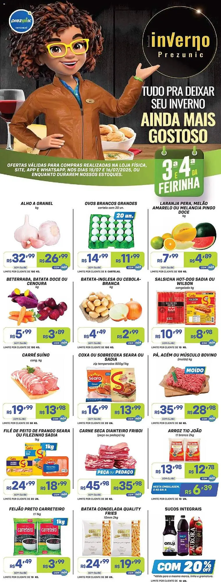 Encarte de Catálogo Prezunic 15 de julho até 17 de julho 2025 - Pagina 1