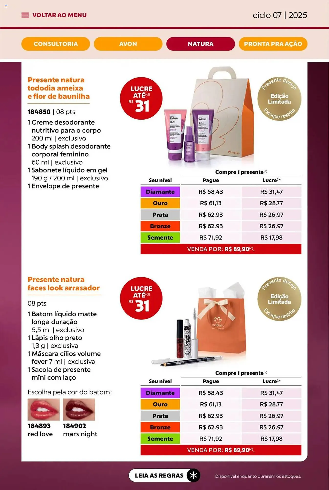 Encarte de Catálogo Avon 3 de abril até 1 de maio 2025 - Pagina 76