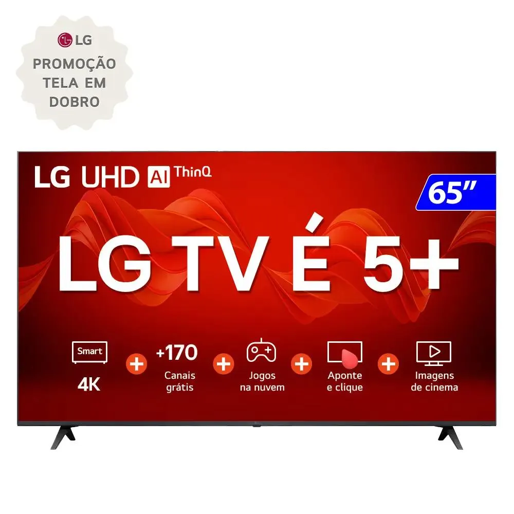 Smart TV LG UHD 65" 4K Wi-Fi WebOS HDR10 65UR8750PSA