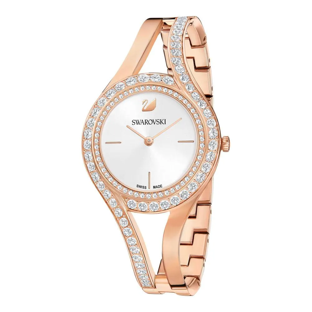 Relógio Eternal, Pulseira de Metal, Branco, Revestido em tom de Ouro Rosa