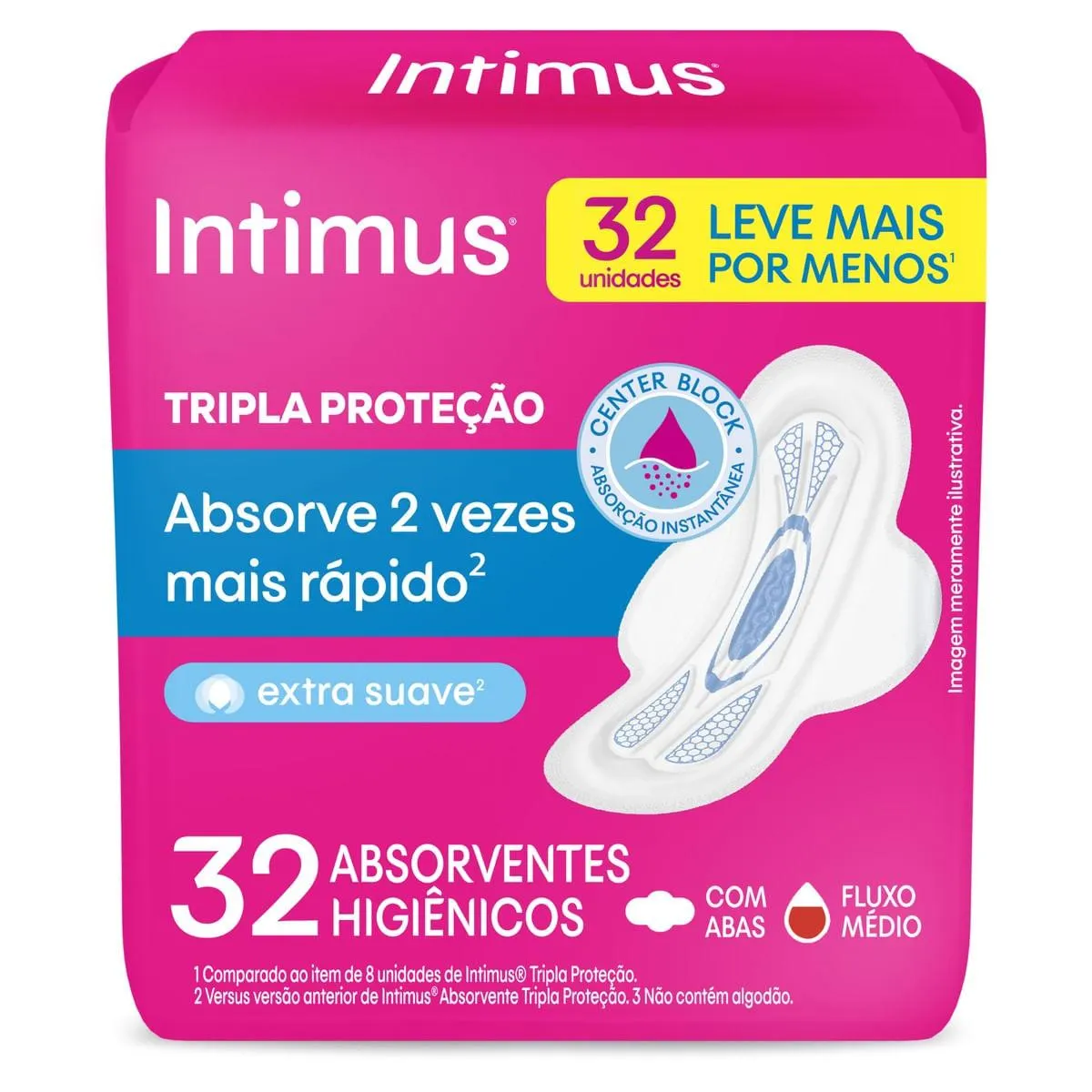 Absorvente Externo Intimus Tripla Proteção Suave c/Abas - 32