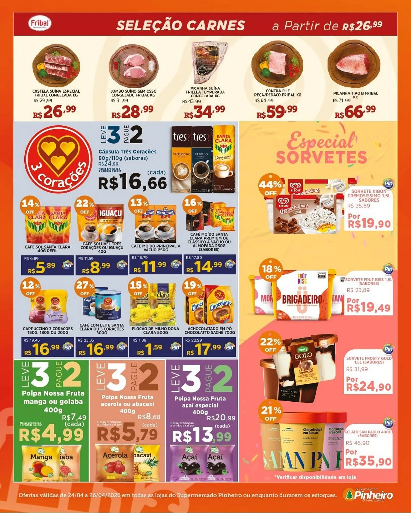 Encarte de Encarte Pinheiro Supermercado 24 de abril até 26 de abril 2026 - Pagina 3