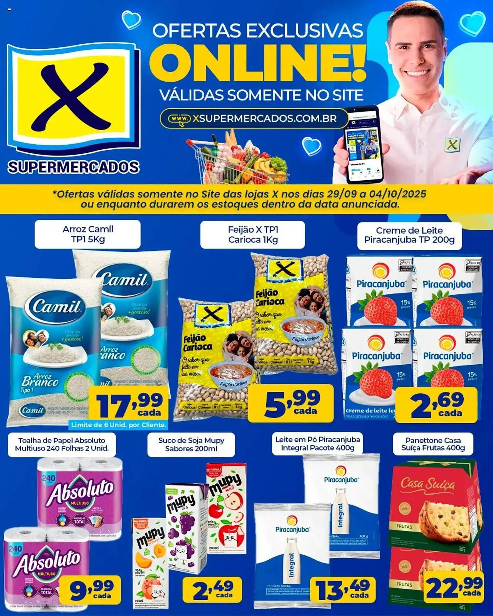 Encarte de Folheto X Supermercados 29 de setembro até 5 de outubro 2025 - Pagina 1