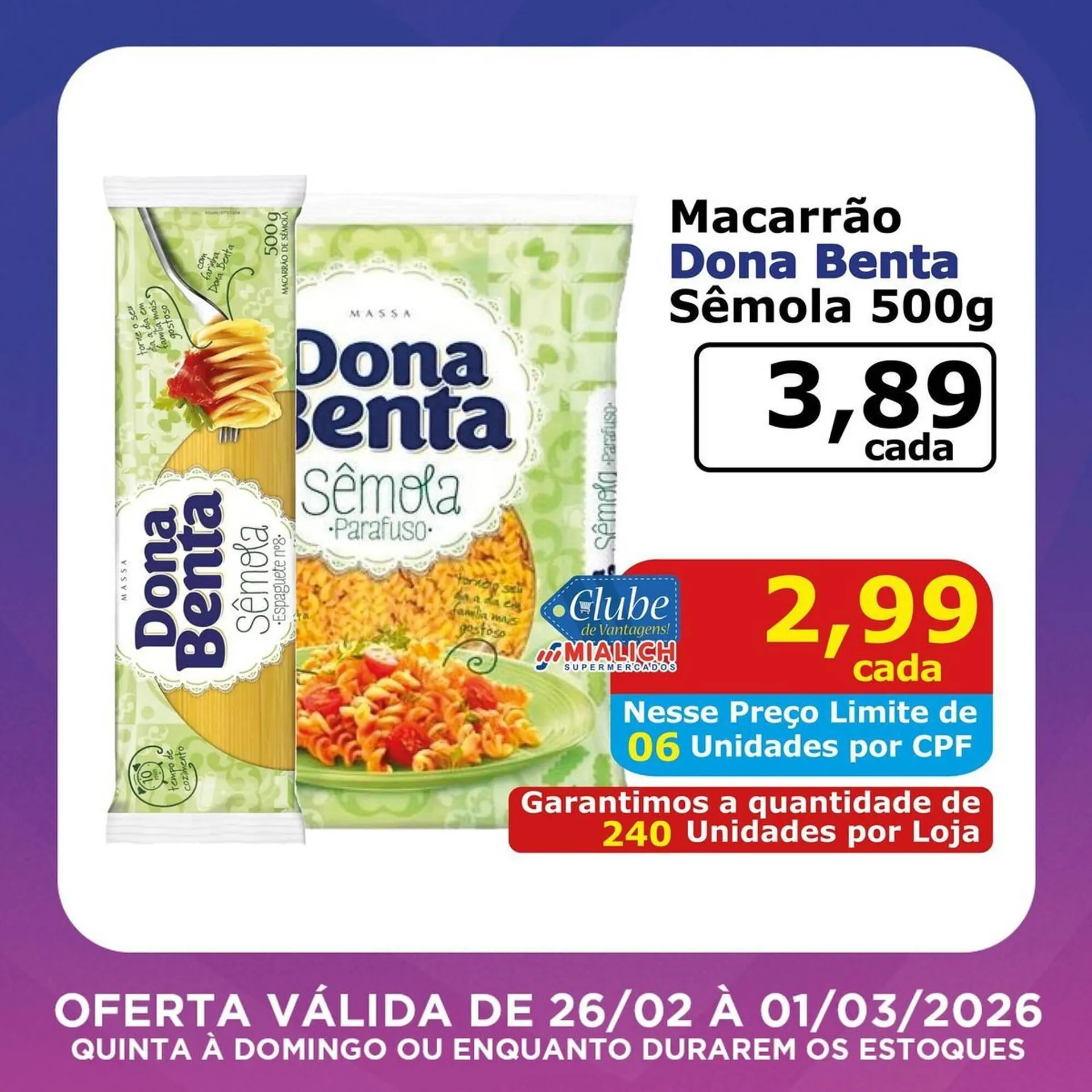 Encarte de Catálogo Mialich Supermercados 26 de fevereiro até 1 de março 2026 - Pagina 4