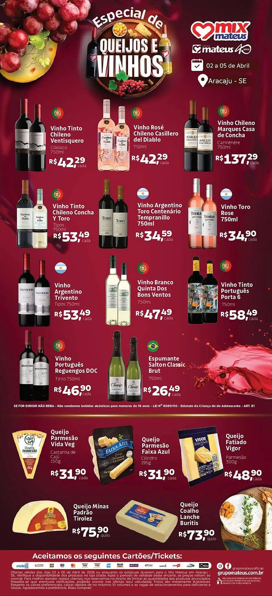 Encarte de Catálogo Supermercados Mateus 2 de abril até 5 de abril 2026 - Pagina 1