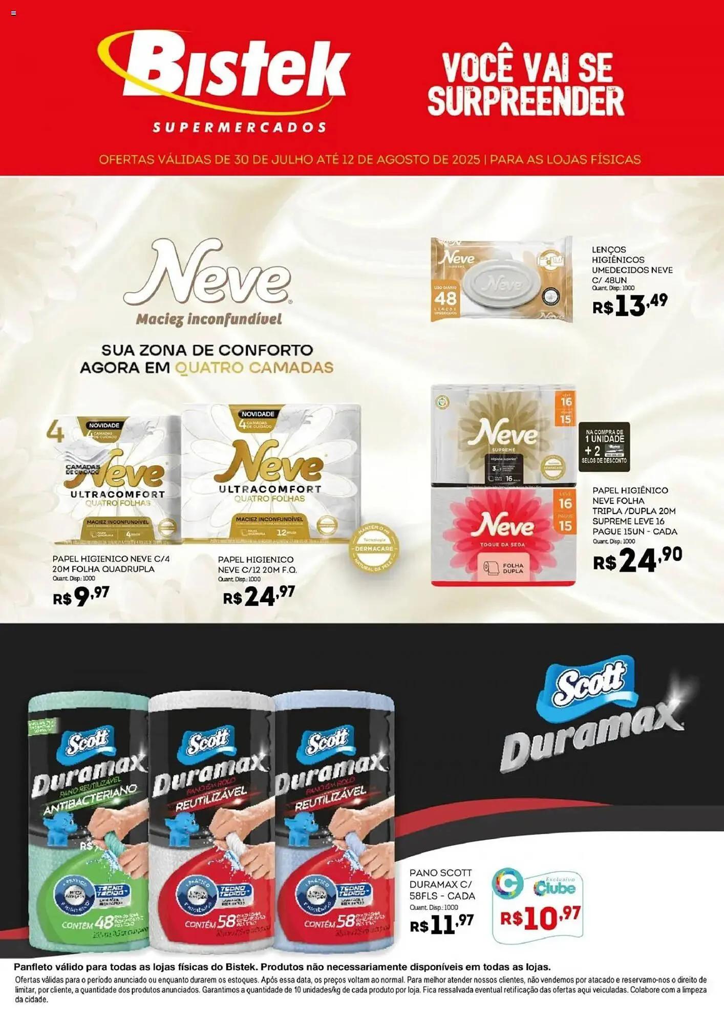 Encarte de Catálogo Bistek Supermercados 30 de julho até 12 de agosto 2025 - Pagina 1