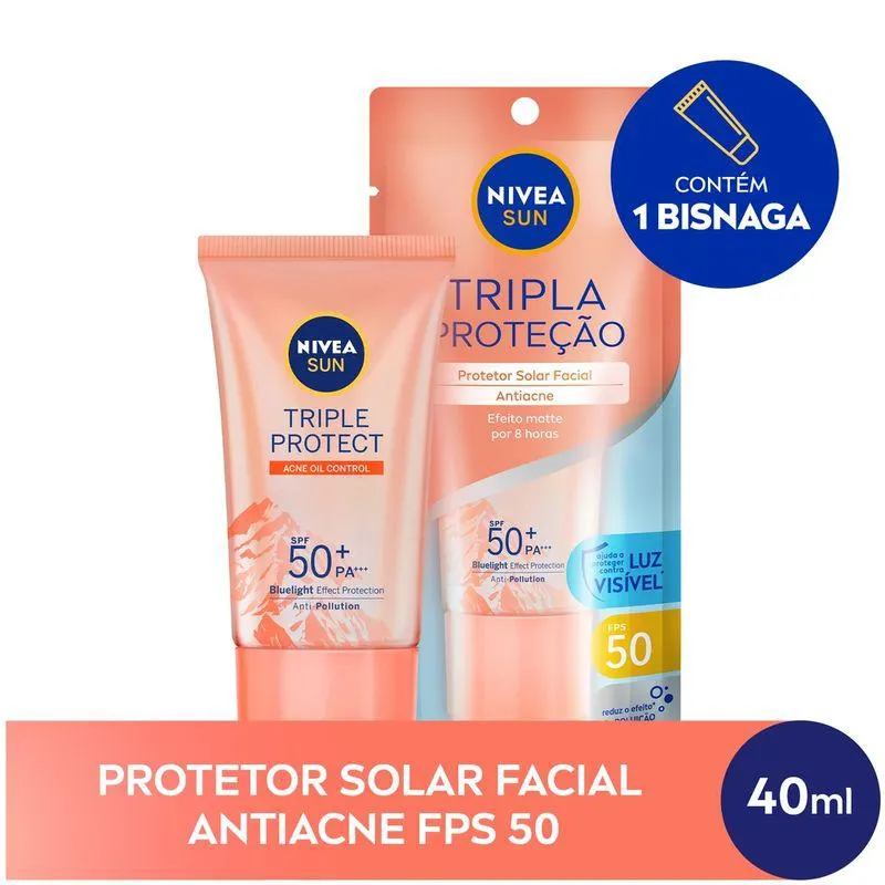 Protetor Solar Nivea Facial Antiacne Fps50 40ml