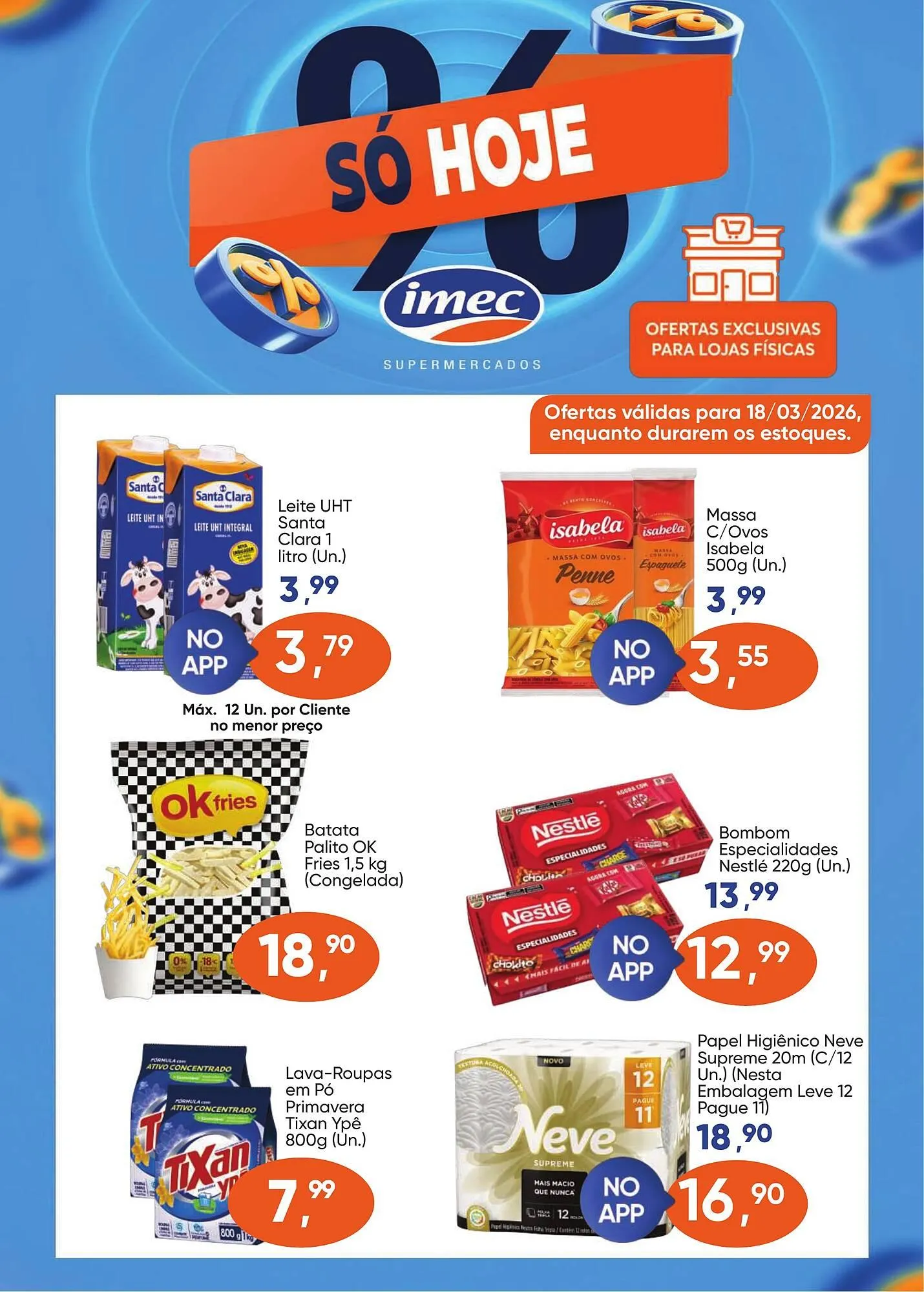 Encarte de Catálogo Imec Supermercados 18 de março até 18 de março 2026 - Pagina 1