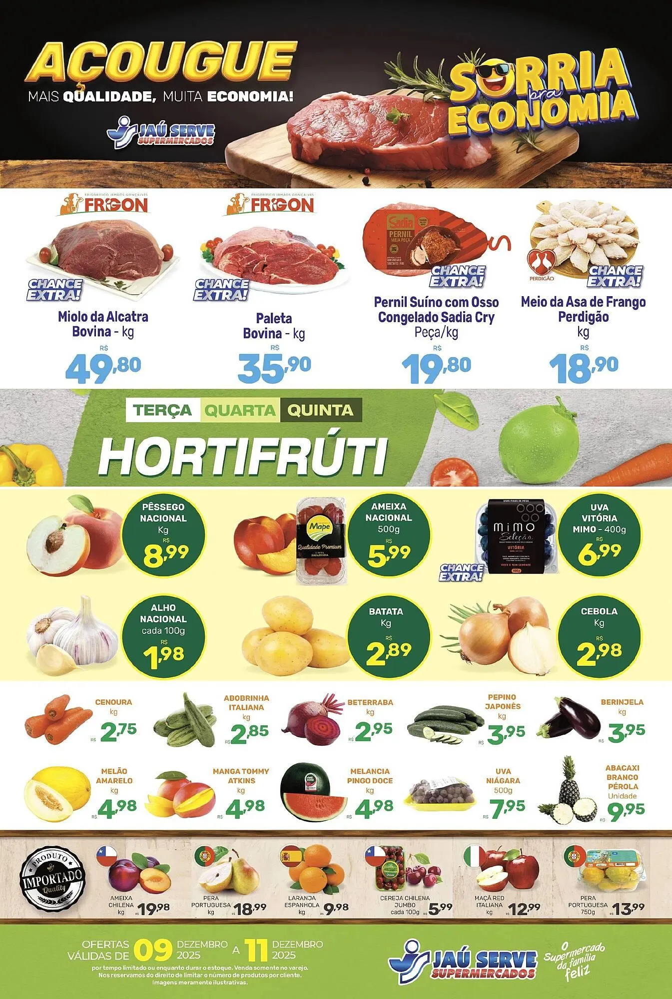 Encarte de Catálogo Supermercados Jau Serve 9 de dezembro até 11 de dezembro 2025 - Pagina 1