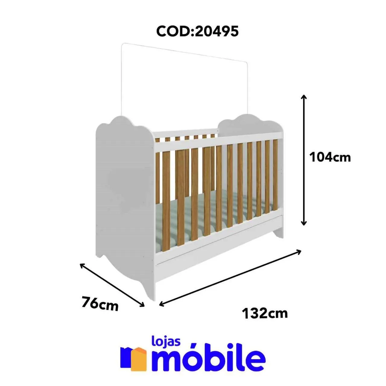 Berço Clara Perola 3 em 1 (20495)