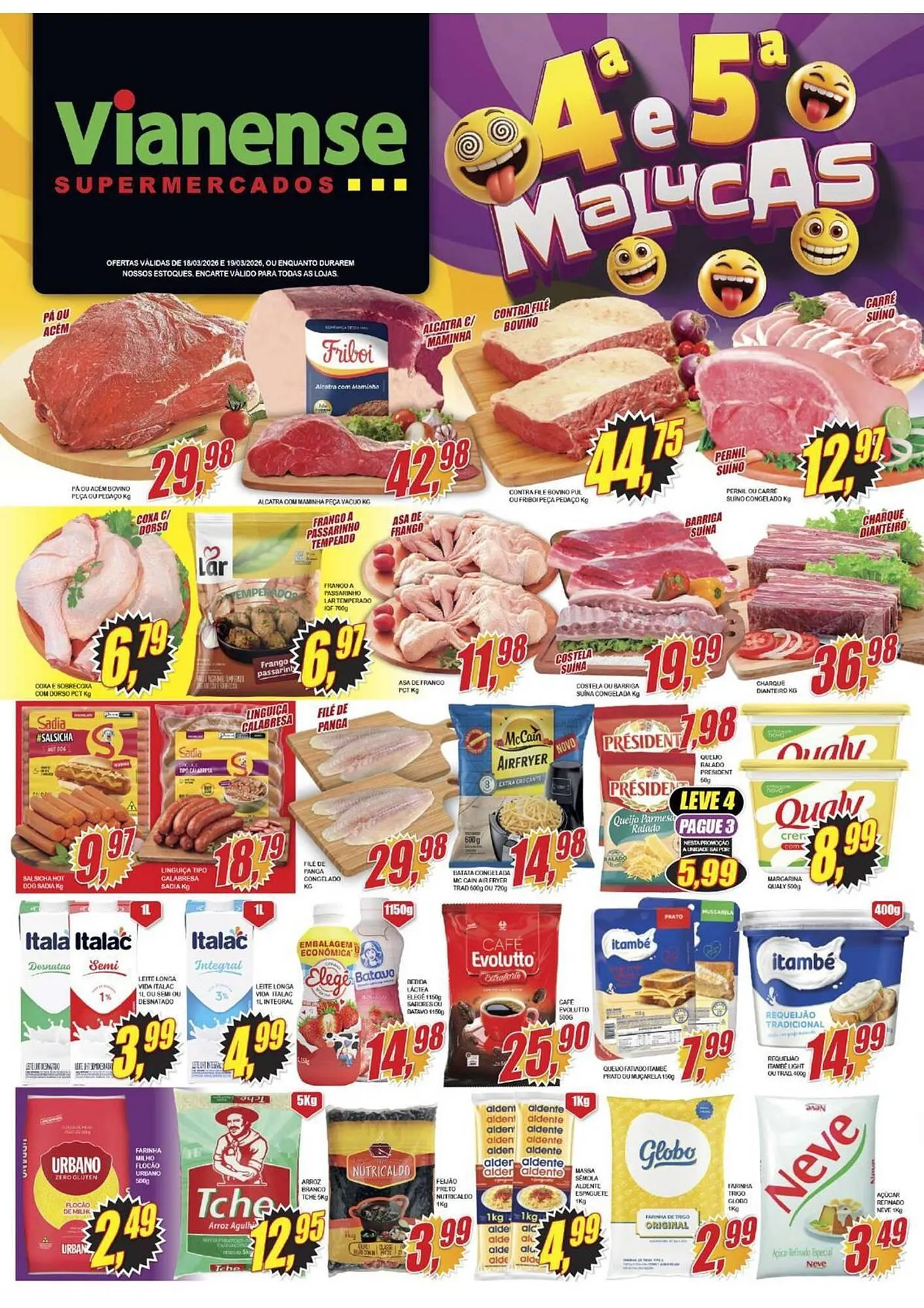 Encarte de Encarte Vianense Supermercados 18 de março até 19 de março 2026 - Pagina 1