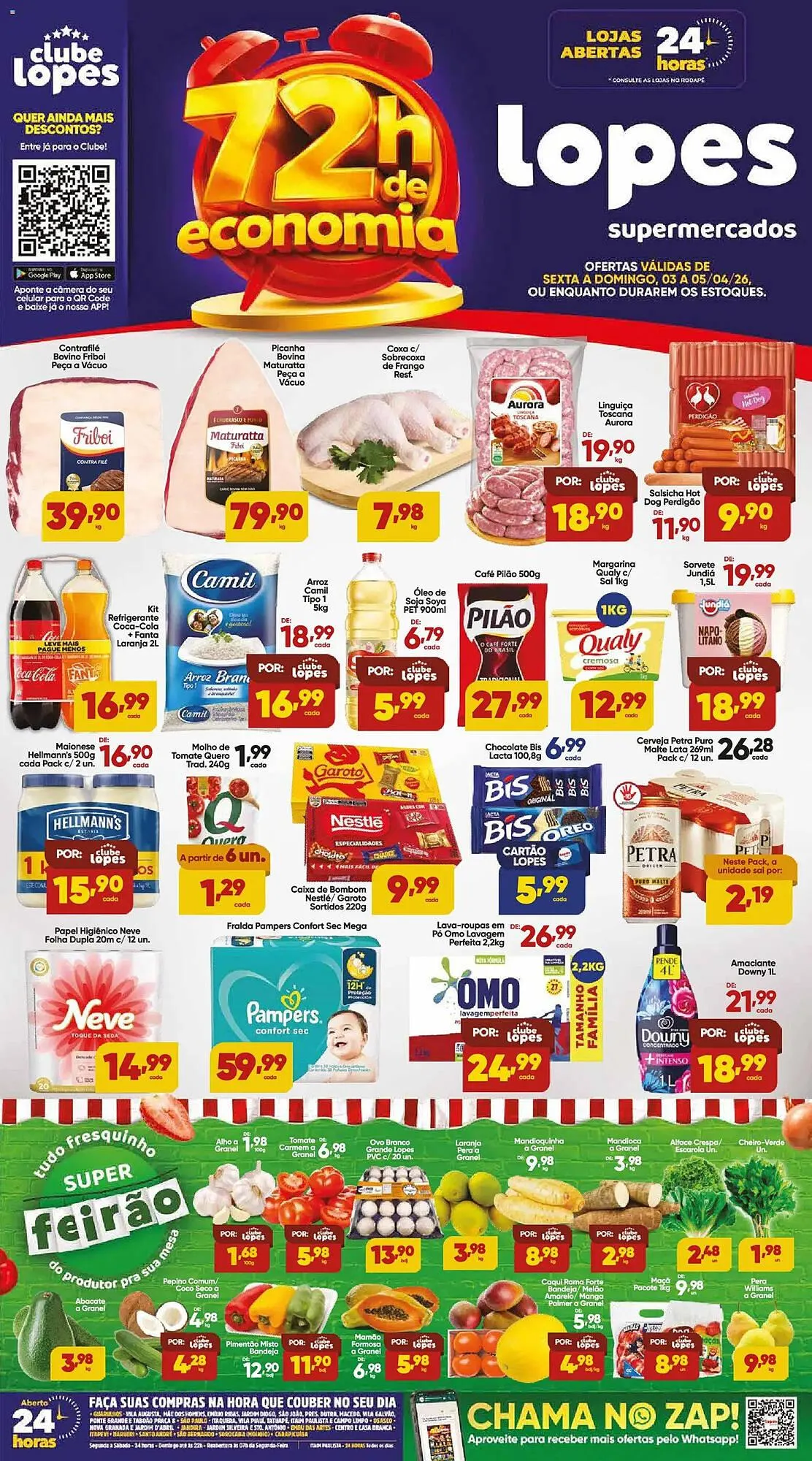 Encarte de Folheto Lopes Supermercados 3 de abril até 5 de abril 2026 - Pagina 1
