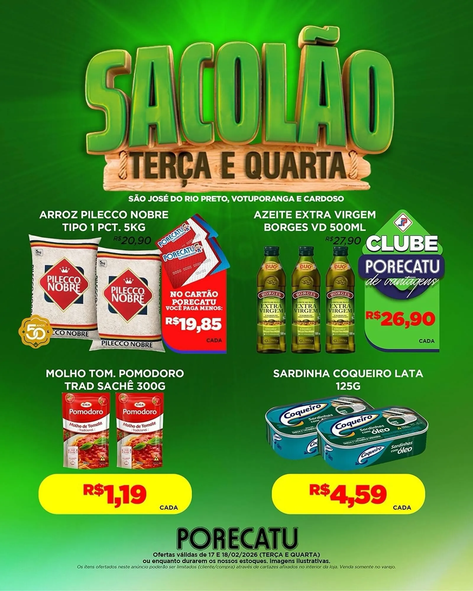 Encarte de Catálogo Supermercado Porecatu 17 de fevereiro até 18 de fevereiro 2026 - Pagina 2