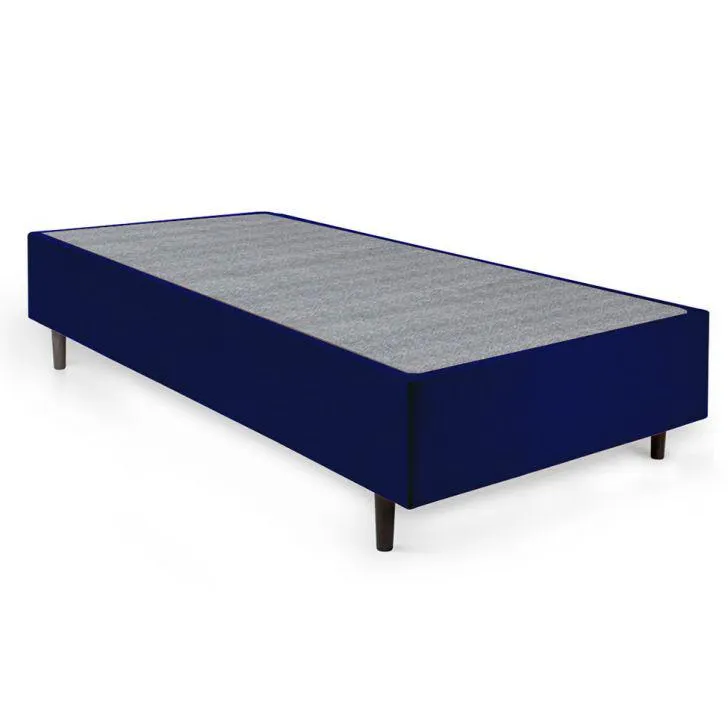 Base para Cama Box Solteiro Guldi (39x88x188) Azul e Cinza