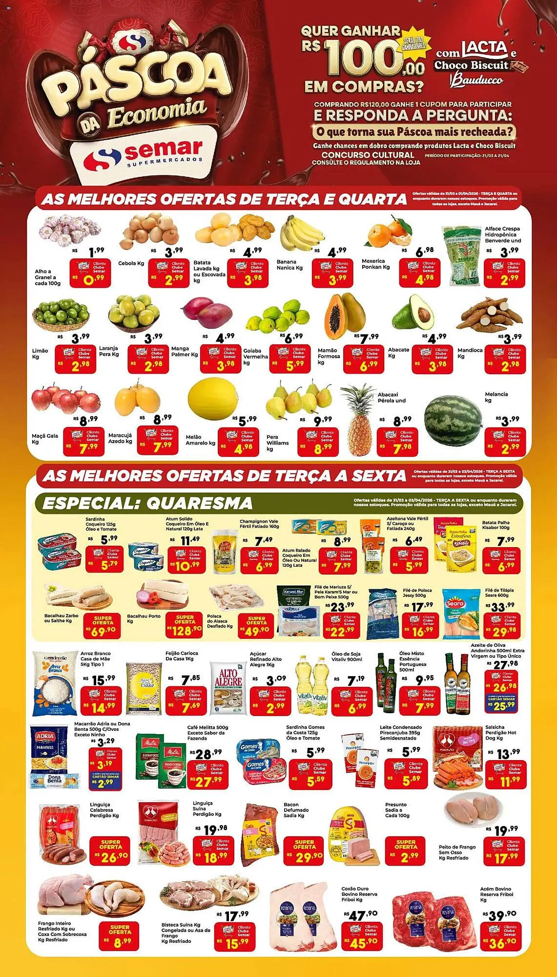 Encarte de Folheto Semar Supermercado 31 de março até 4 de abril 2026 - Pagina 1